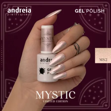 Andreia Gellak - Transparant Roze en Gouden Magische Glitter - Mystic MS2 - 10,5ml