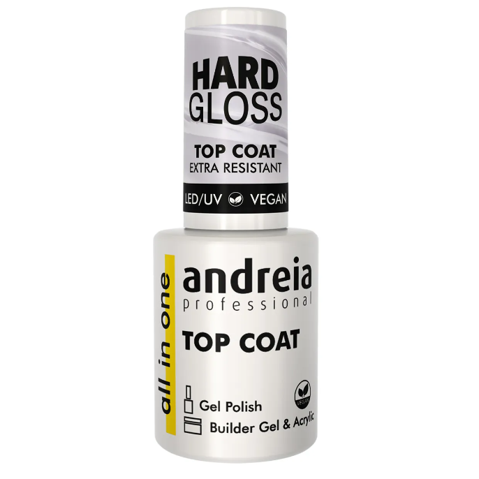 Andreia Hard Gloss Top Coat - All in One - Extra bestendig - Vegan - 10,5ml